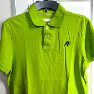 Aeropostale Green Lime Polo Shirt Classic Short Sleeves Button Collar Men Size M